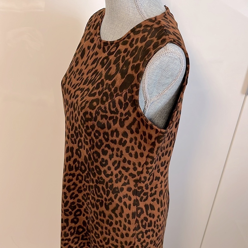 GUILLAUME NWOT Sleeveless Classic Leopard Print Fitted Tank Dress, Size S - Picture 5 of 12